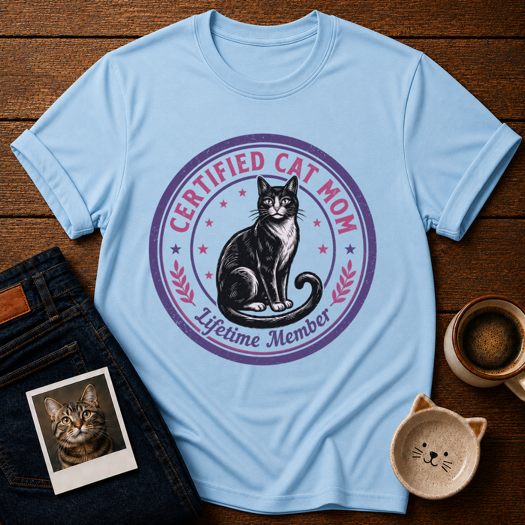 Certified Cat Mom T-Shirt