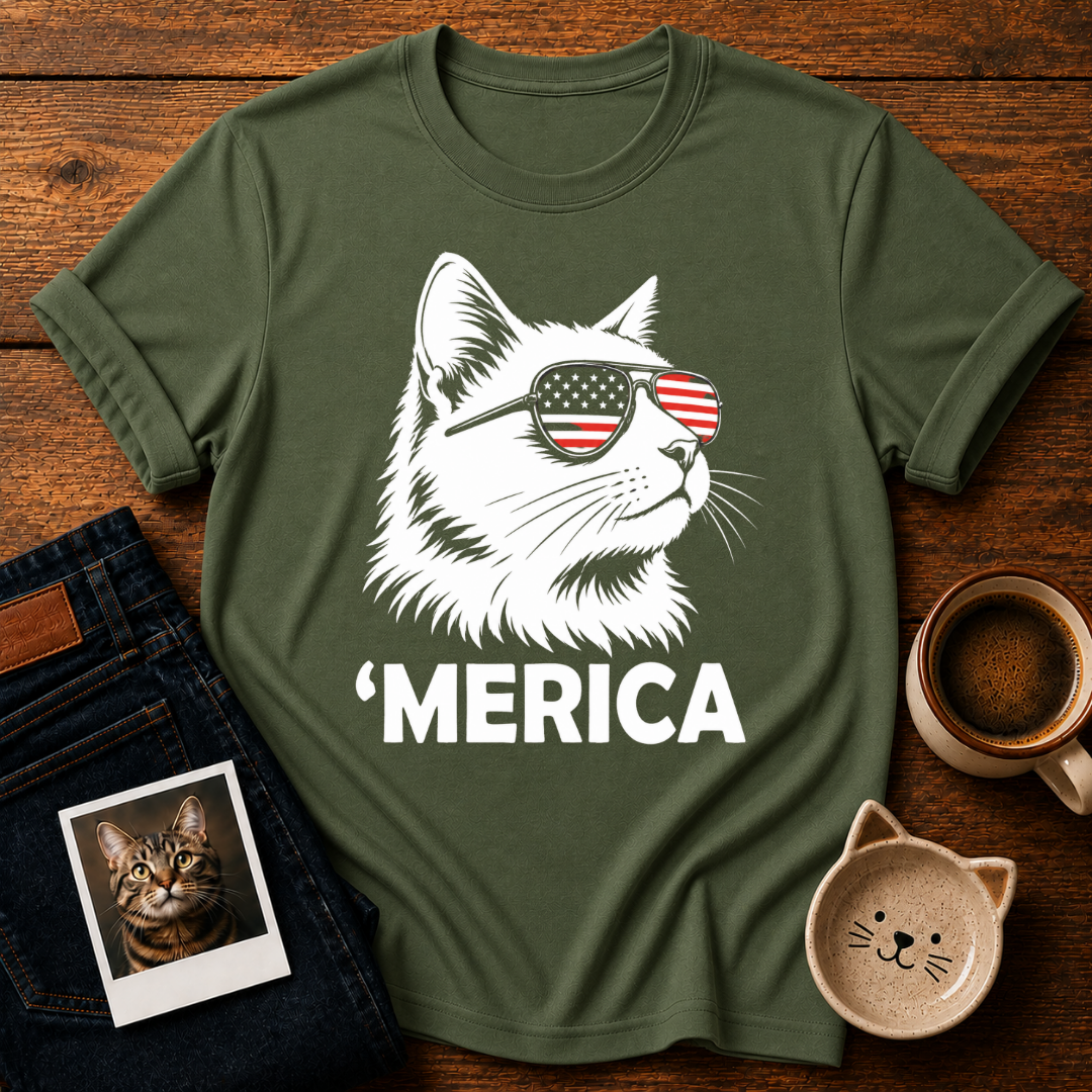 Merica Cat T-Shirt