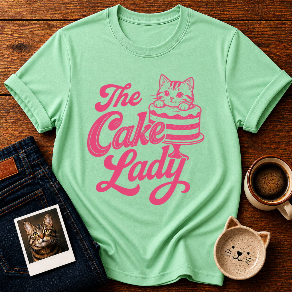 Cake Lady Cat T-Shirt