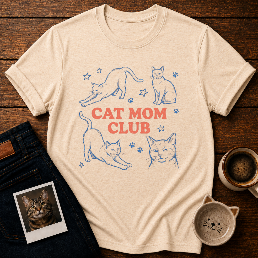 Cat Mom Club T-Shirt