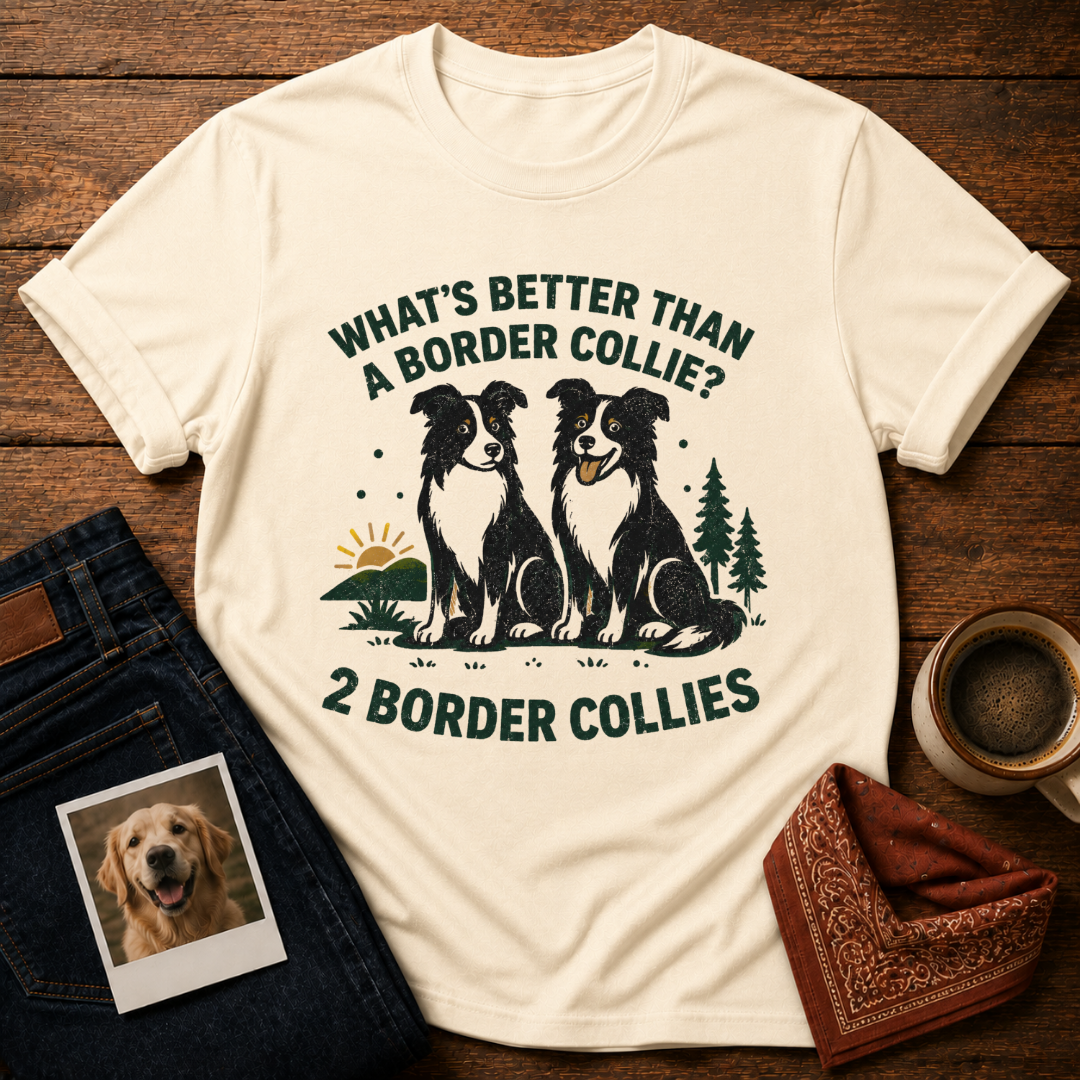 Two Border Collies, Obviously T-Shirt