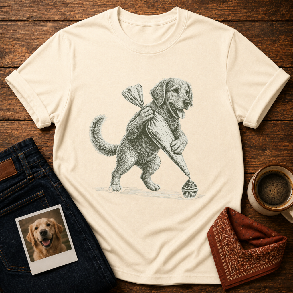 Golden Retriever Pastry Chef T-Shirt