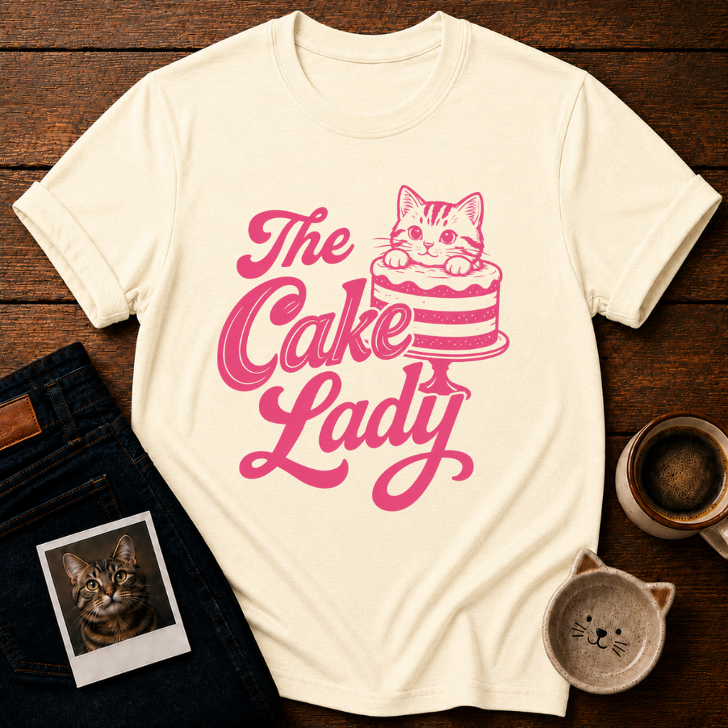 Cake Lady Cat T-Shirt