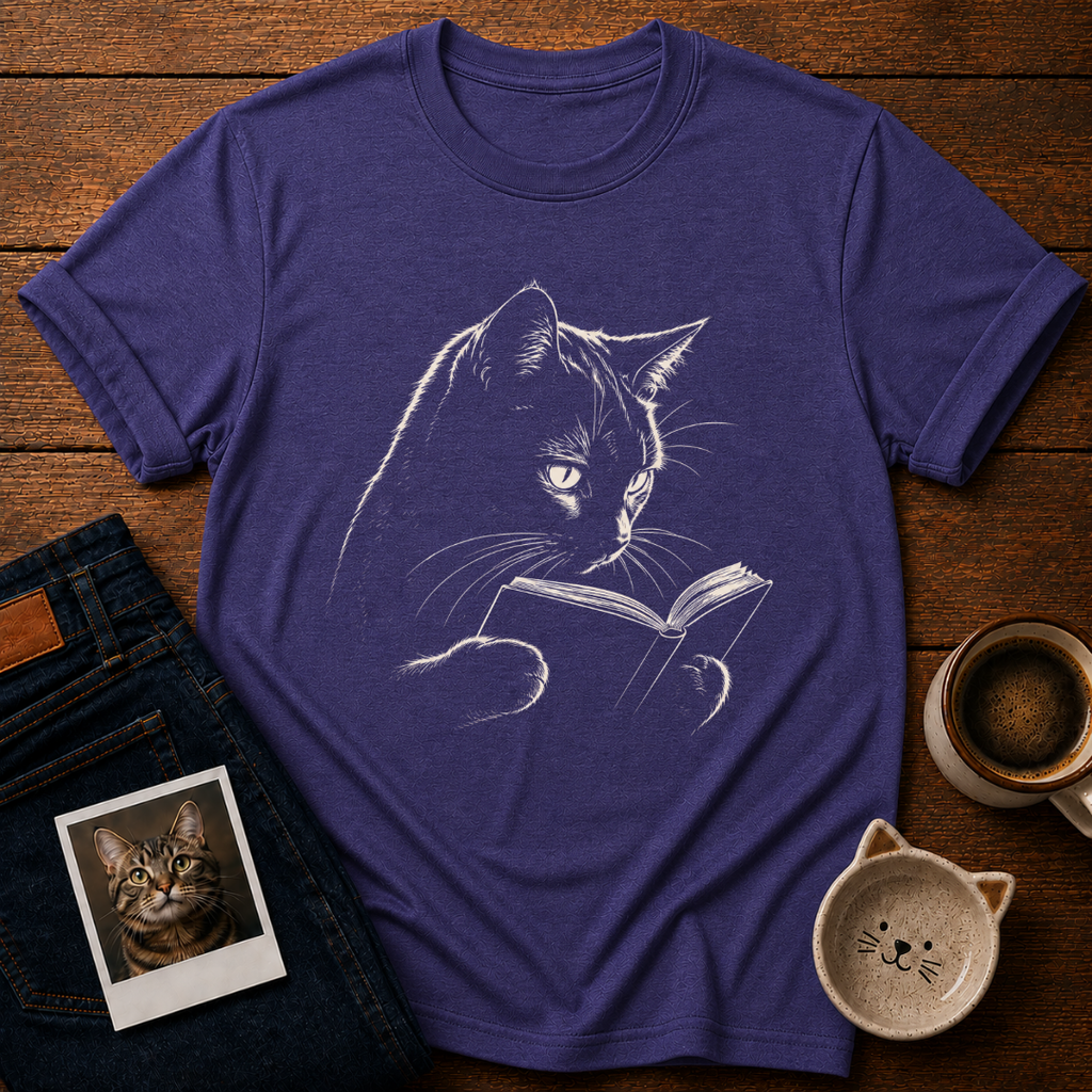 Bookish Cat Energy T-Shirt