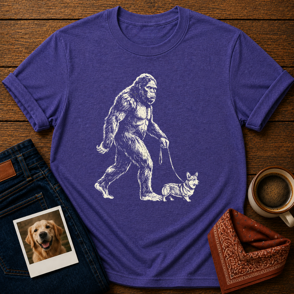 Bigfoot and Corgi T-Shirt