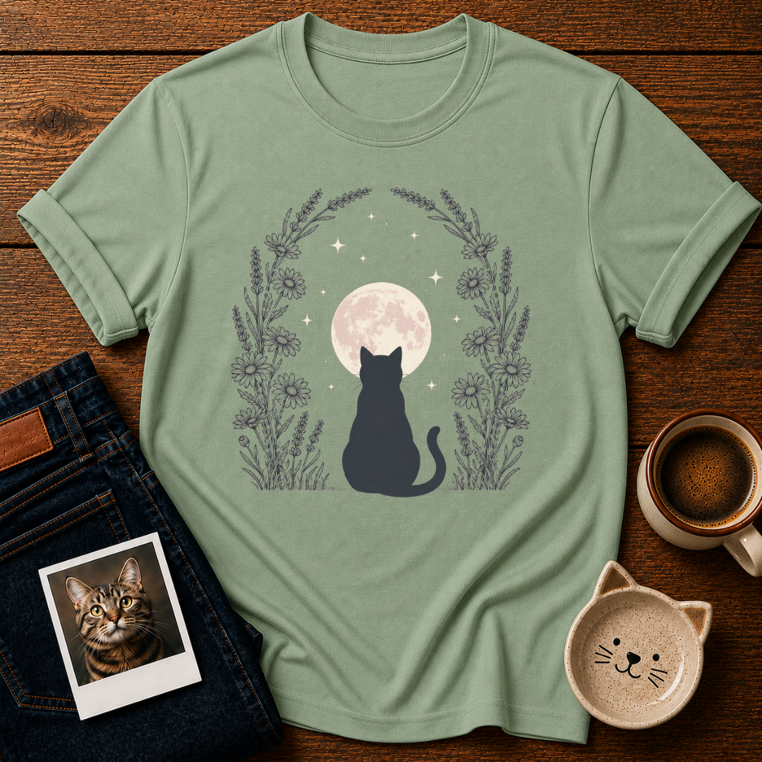 Midnight Moon Cat T-Shirt