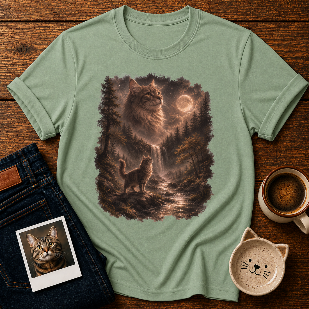 Moonlit Cat Spirit T-Shirt
