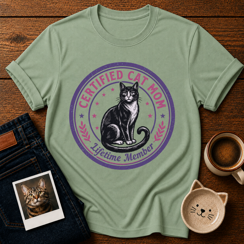 Certified Cat Mom T-Shirt