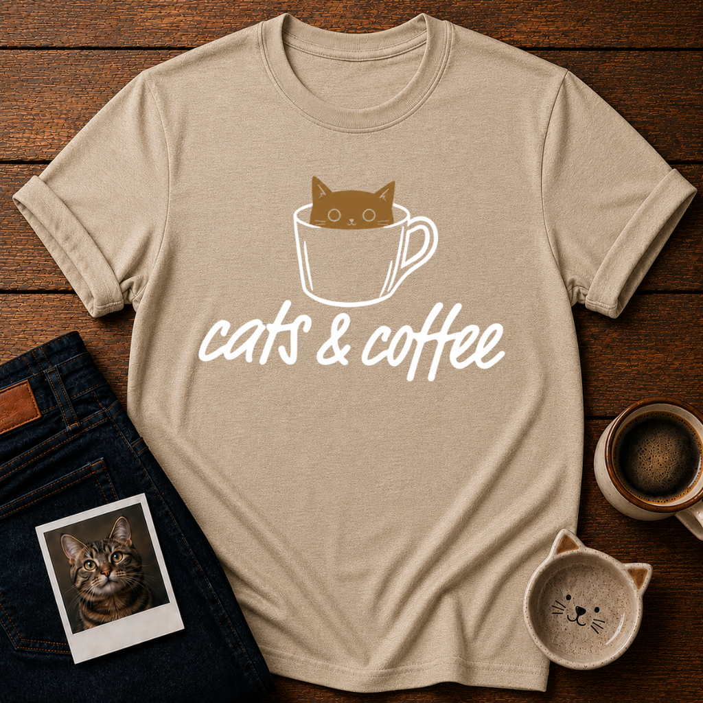Coffee Cat Mood T-Shirt