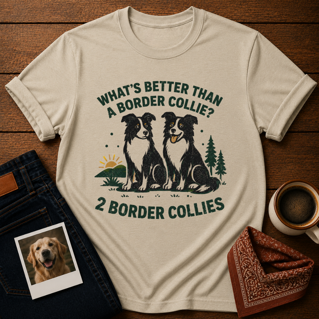 Two Border Collies, Obviously T-Shirt