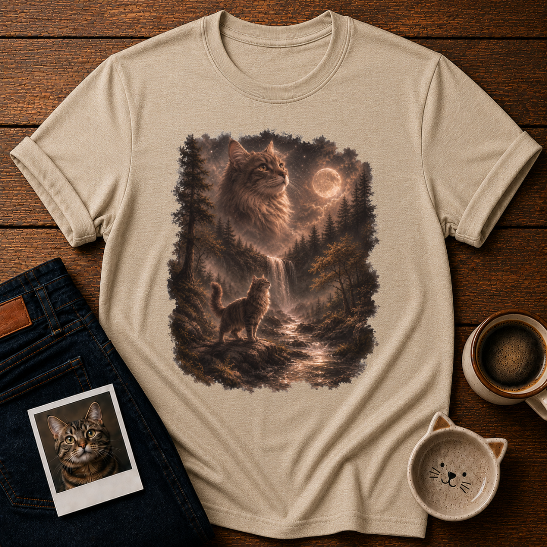 Moonlit Cat Spirit T-Shirt