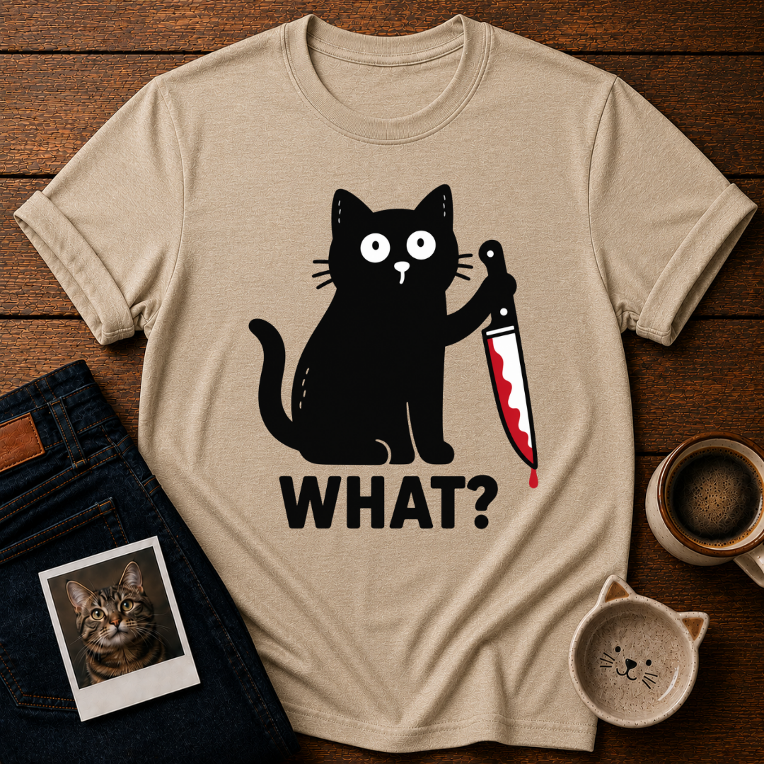 Suspicious Black Cat T-Shirt