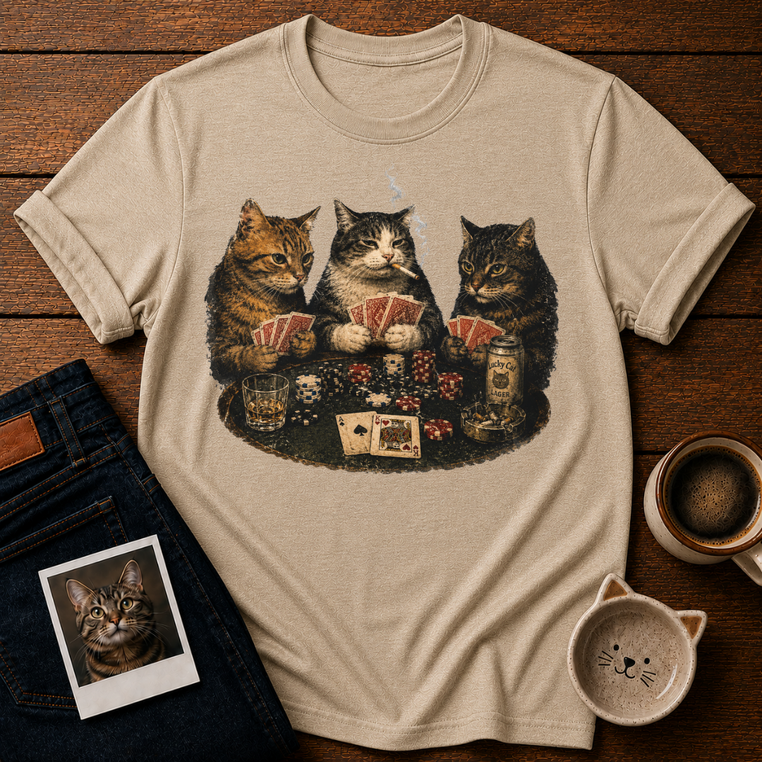 Poker Night Cats T-Shirt
