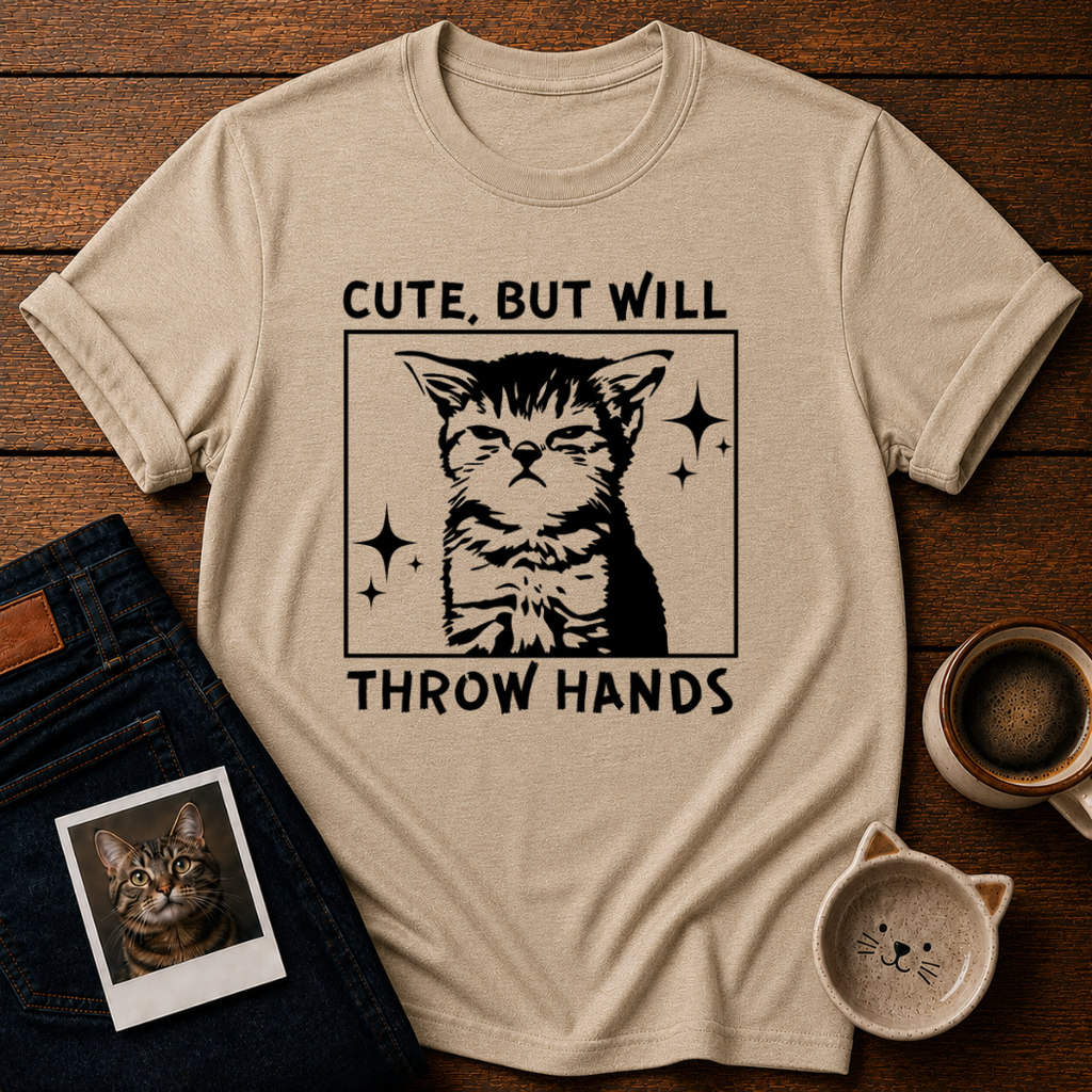 Cute But Will Throw Hands T-Shirt