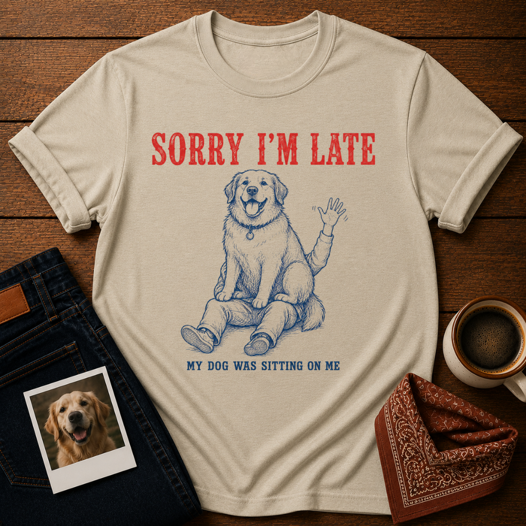 My Dog Was Sitting on me T-Shirt
