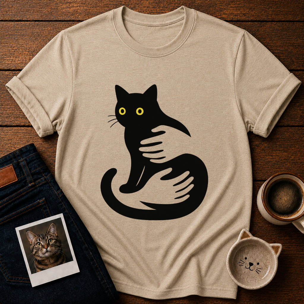 Midnight Cat Hug T-Shirt