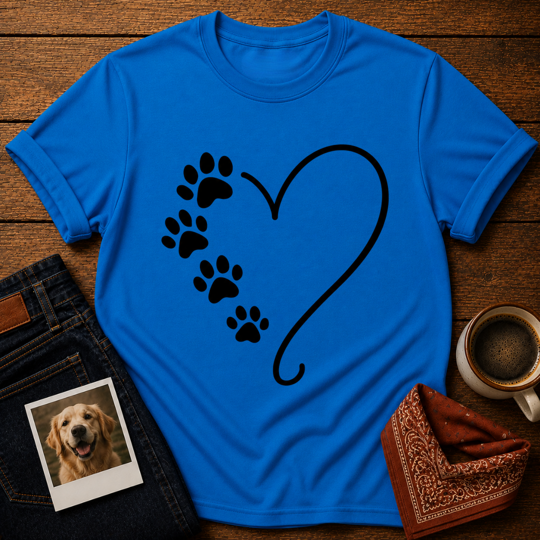 Paw Print Heart T-Shirt