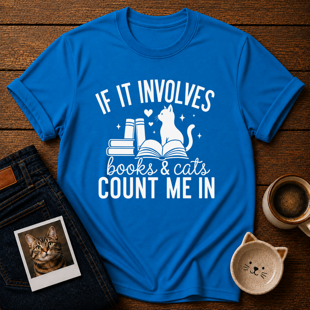 Cat Library Club T-Shirt