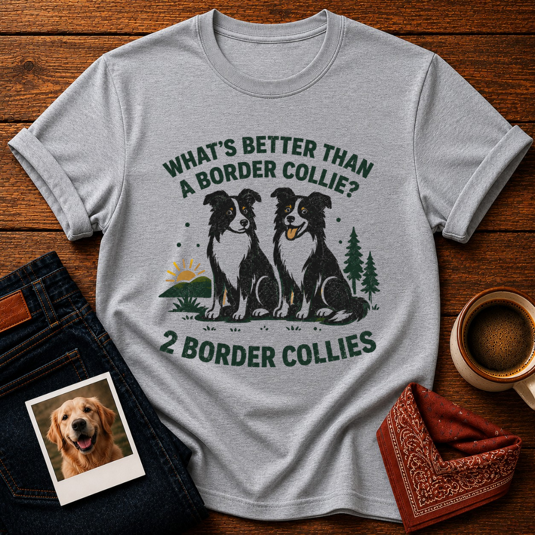 Two Border Collies, Obviously T-Shirt