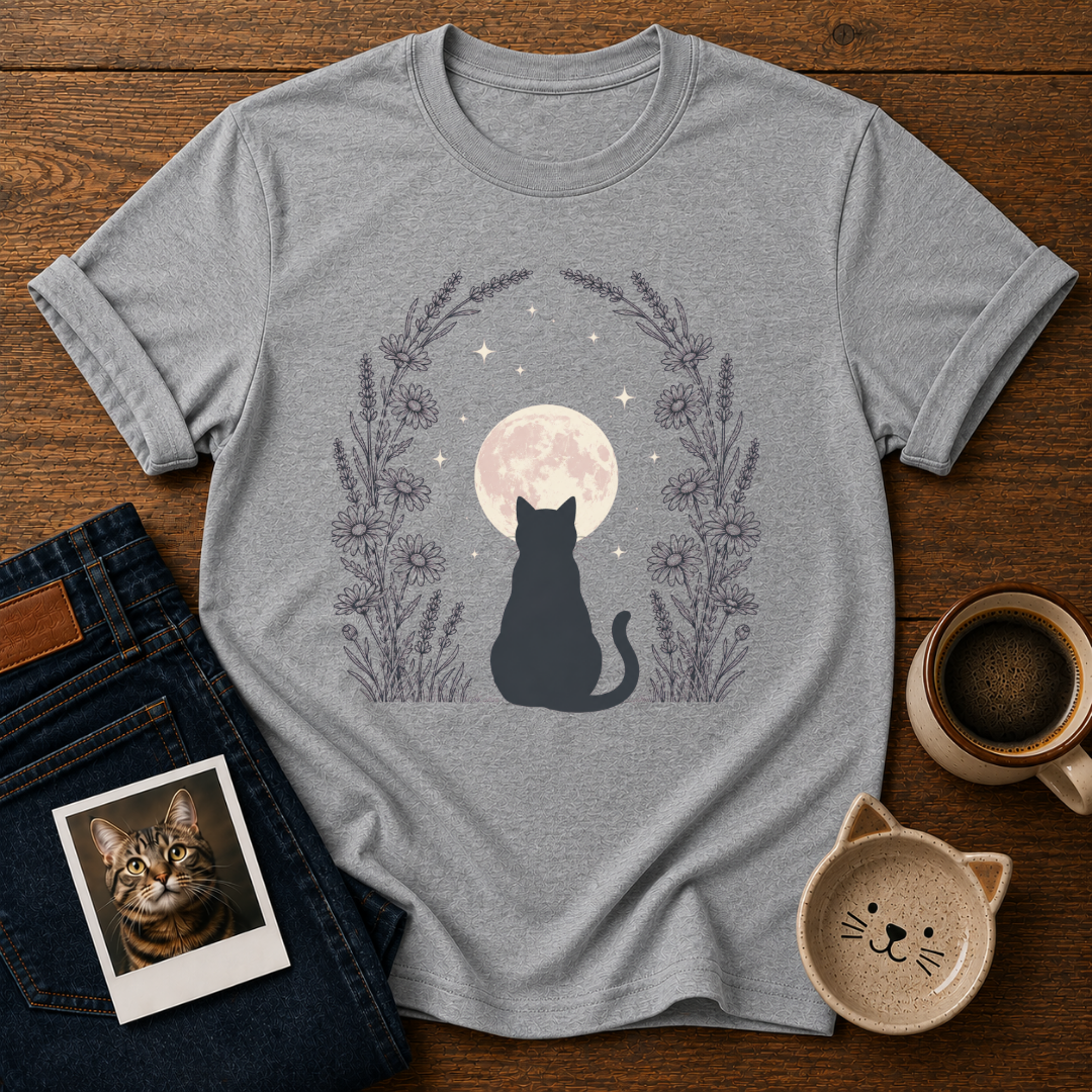 Midnight Moon Cat T-Shirt