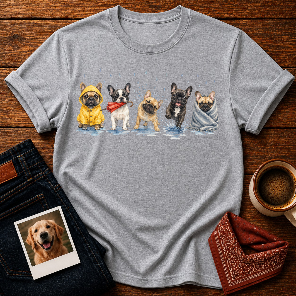 Frenchie Rainy Day T-Shirt