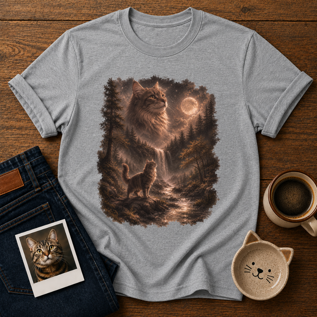 Moonlit Cat Spirit T-Shirt
