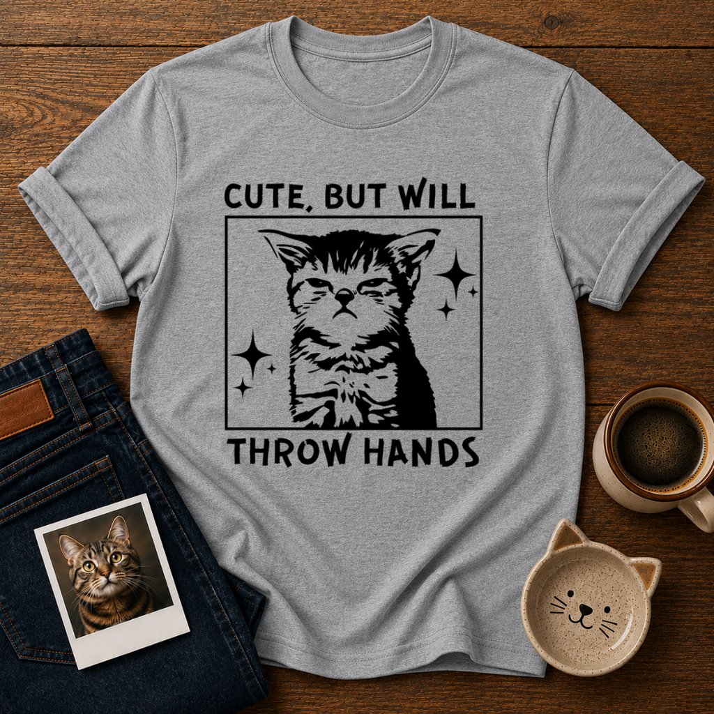 Cute But Will Throw Hands T-Shirt