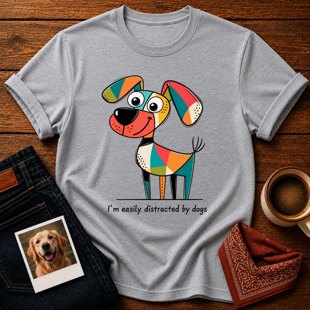 Easily Distracted by Dogs T-Shirt