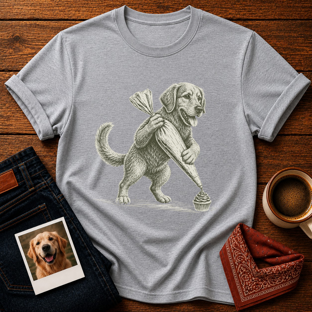Golden Retriever Pastry Chef T-Shirt