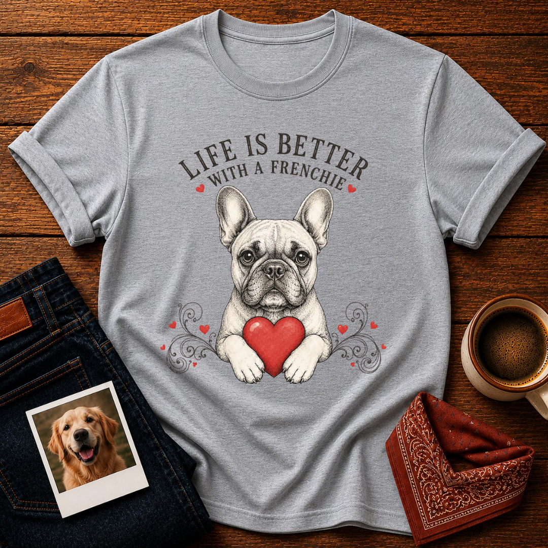 Life is better with a Frenchie T-Shirt