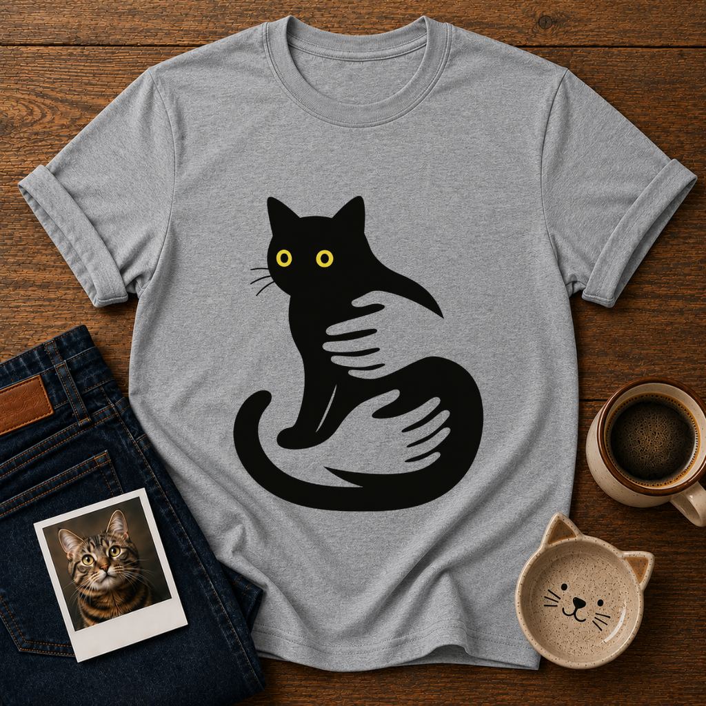 Midnight Cat Hug T-Shirt