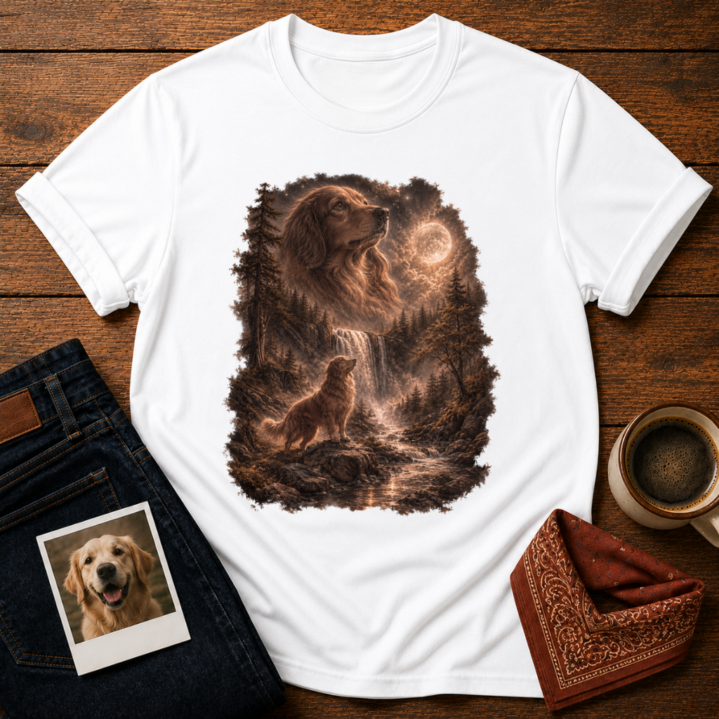 Dog Howling to the Moon T-Shirt