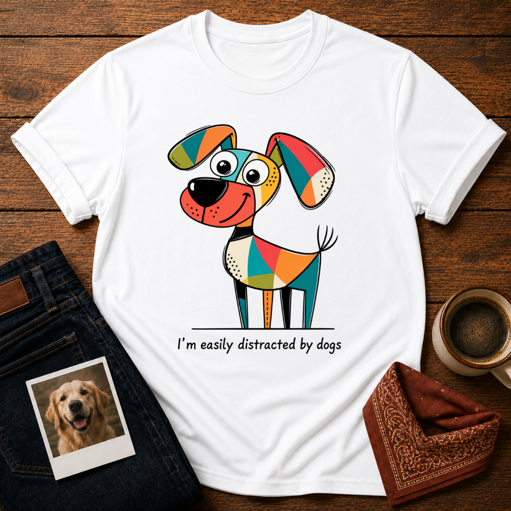 Easily Distracted by Dogs T-Shirt