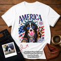 Custom Photo Patriotic Dog T-Shirt