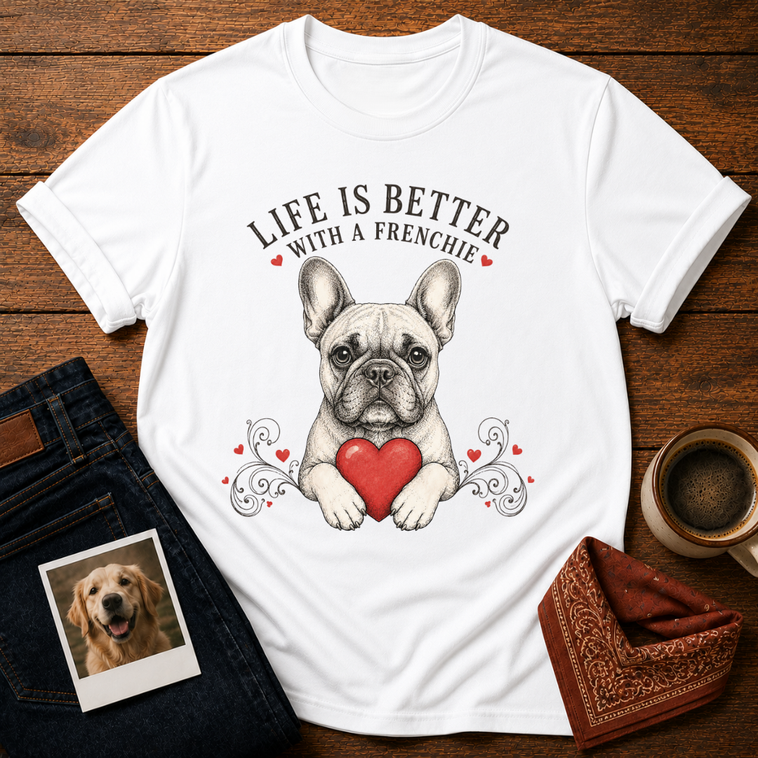 Life is better with a Frenchie T-Shirt