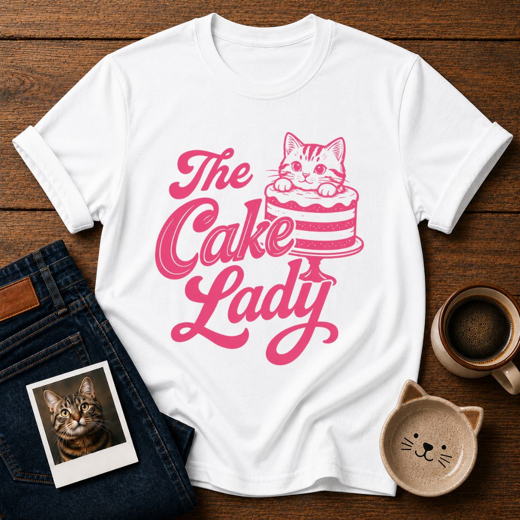 Cake Lady Cat T-Shirt
