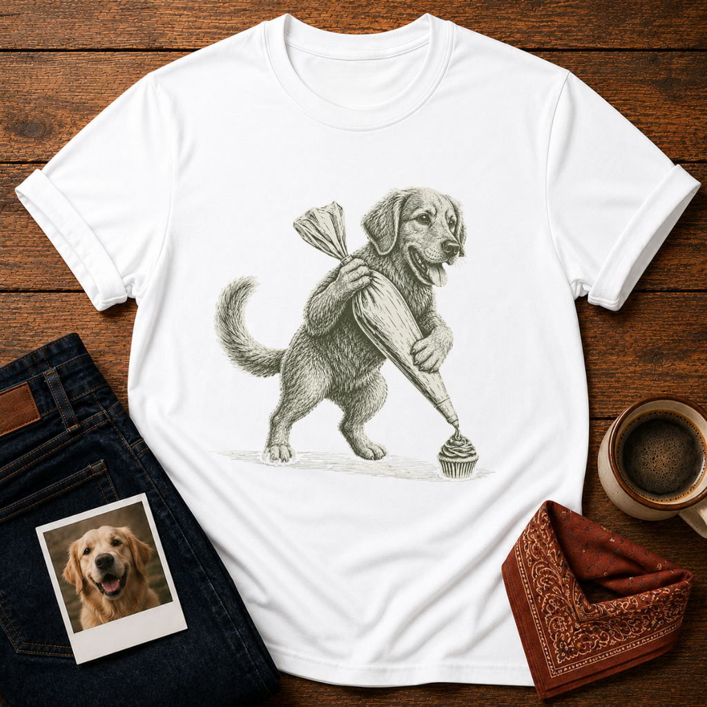 Golden Retriever Pastry Chef T-Shirt
