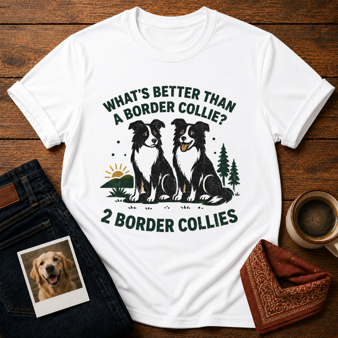 Two Border Collies, Obviously T-Shirt