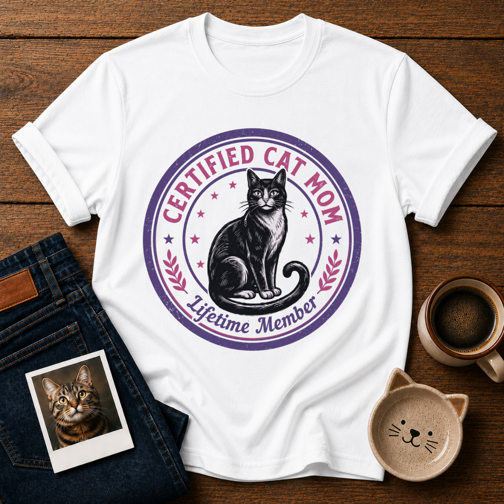 Certified Cat Mom T-Shirt