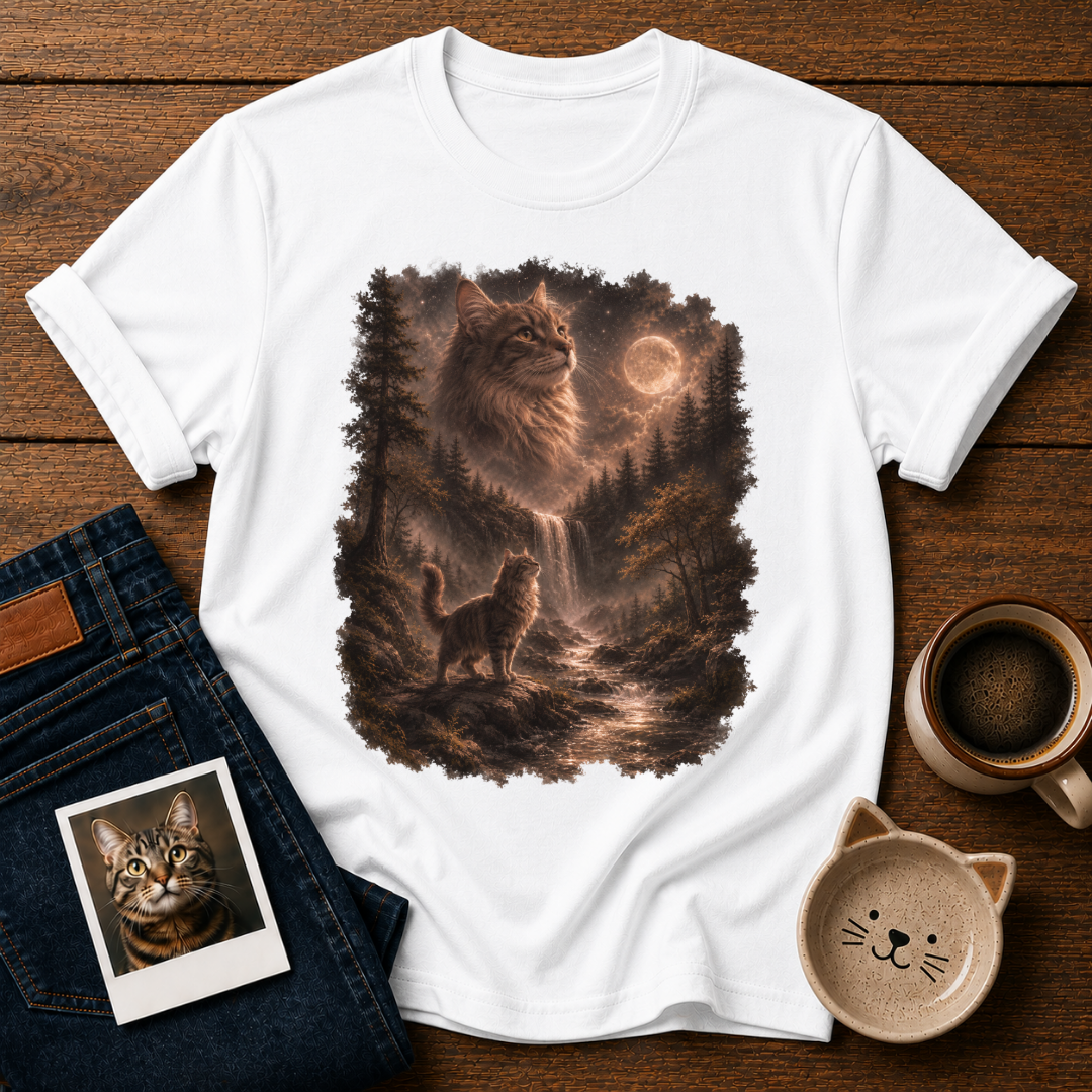 Moonlit Cat Spirit T-Shirt